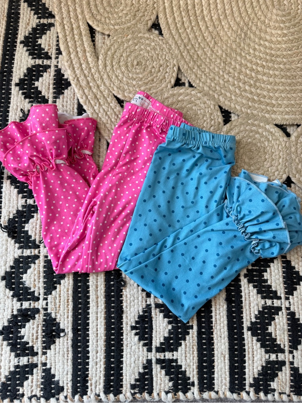 Pete + Lucy Polka Dot Ruffle Pant Bundle